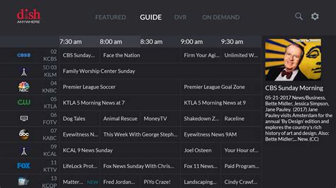 dish anywhere tv schedule.